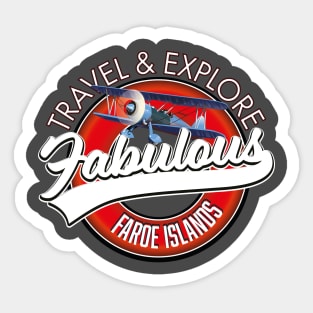 travel explore fabulous Faroe Islands logo Sticker